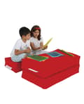 Miniatyrbild 8 av 9: Garden Bean Bag Kids Dubbelsits sittpuff - Röd