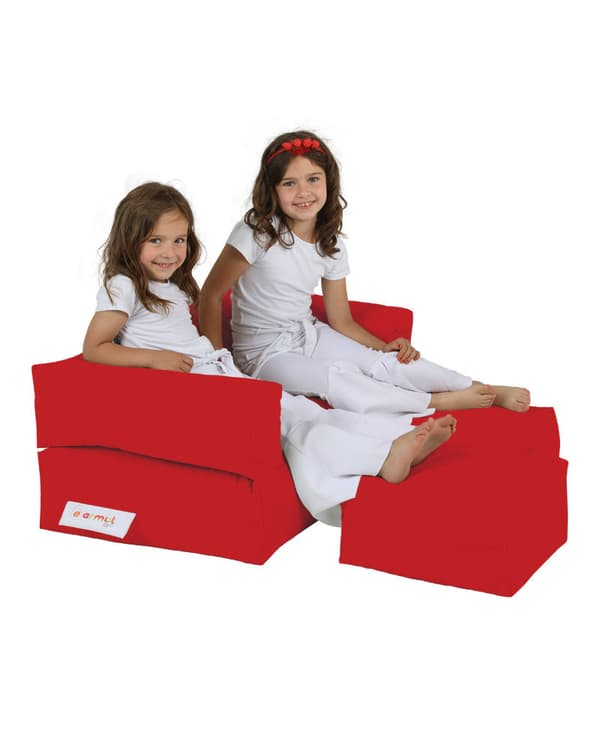 Garden Bean Bag Kids Dubbelsits sittpuff - Röd