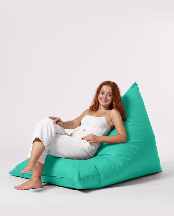 Garden Bean Bag Pyramid Big Bed Puf - Turkis