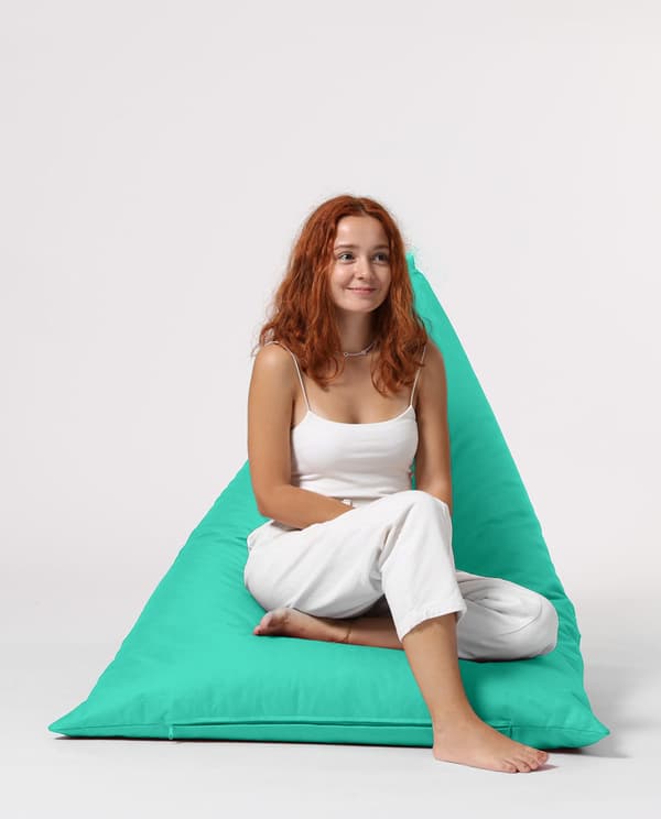 Garden Bean Bag Pyramid Big Bed Puf - Turkis