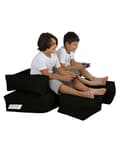 Miniatyrbillede 4 af 9: Garden Bean Bag Kids Dobbeltsæde puf - Sort