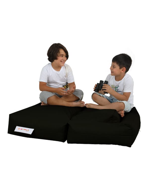 Garden Bean Bag Kids Dobbeltsæde puf - Sort