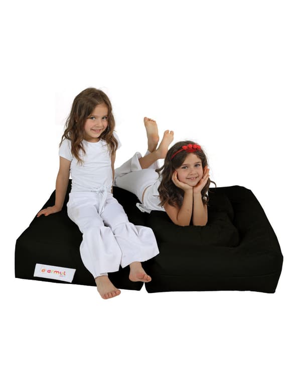 Garden Bean Bag Kids Dobbeltsæde puf - Sort
