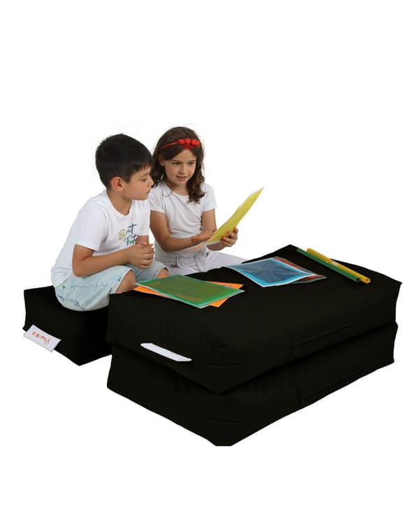 Garden Bean Bag Kids Dobbeltsæde puf - Sort