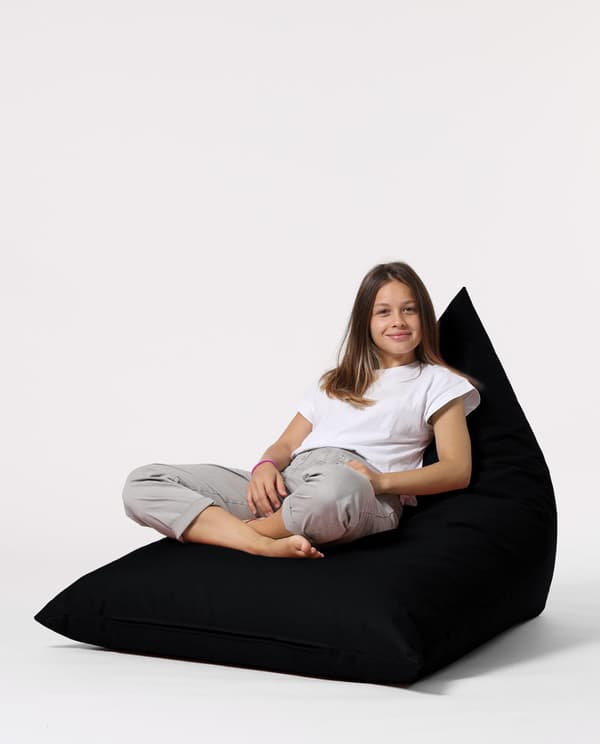 Trädgård Bean Bag Pyramid Big Bed-puff - Svart