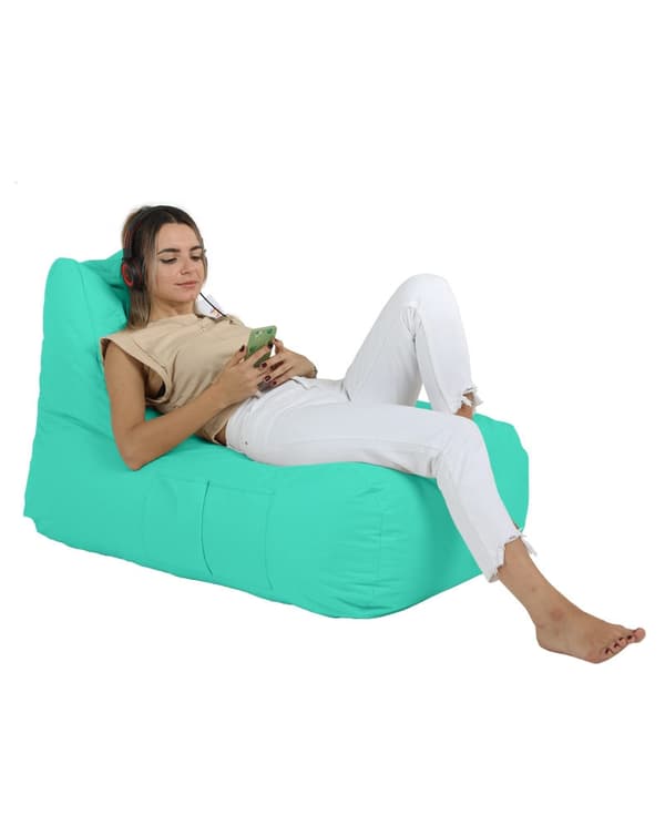 Garden Bean Bag Trendikäs Comfort Bed Pouf - turkoosi