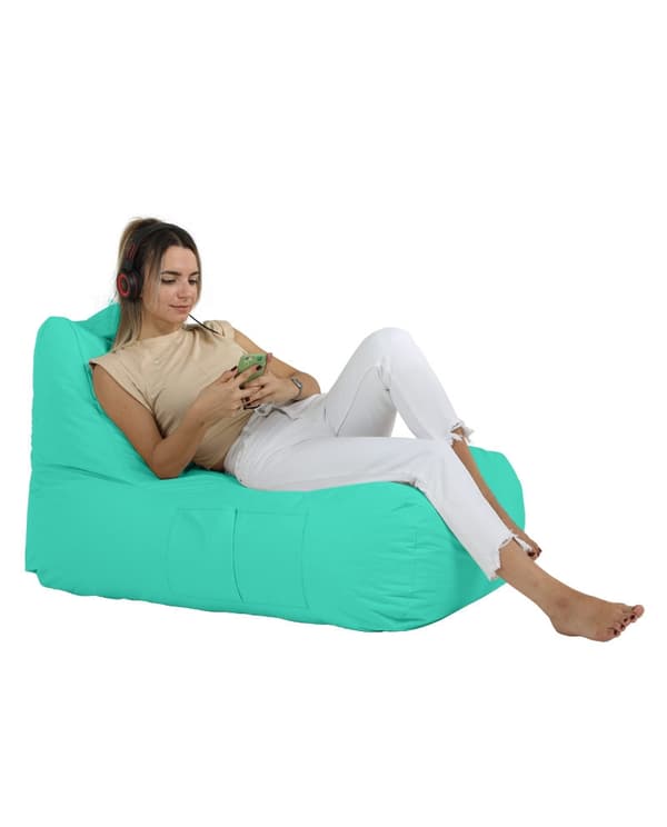 Garden Bean Bag Trendikäs Comfort Bed Pouf - turkoosi