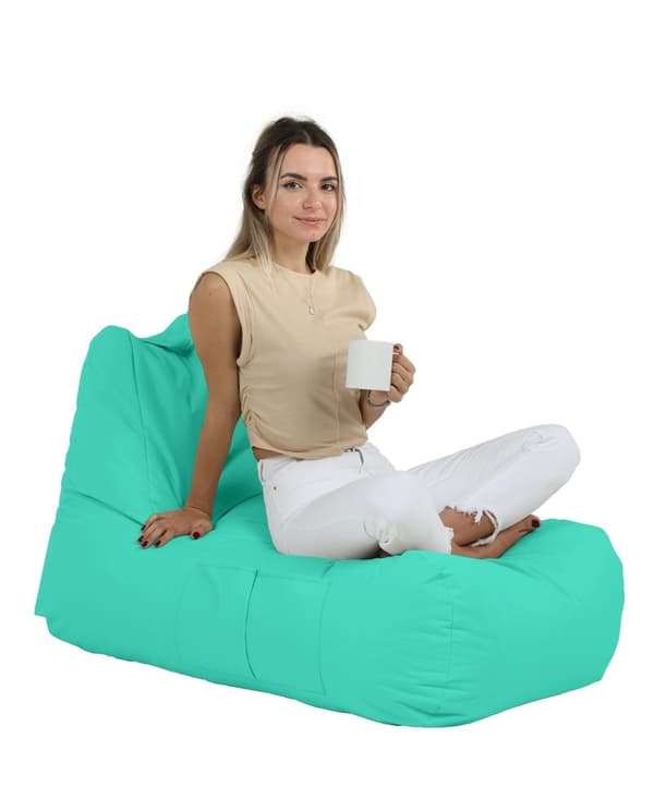 Garden Bean Bag Trendikäs Comfort Bed Pouf - turkoosi