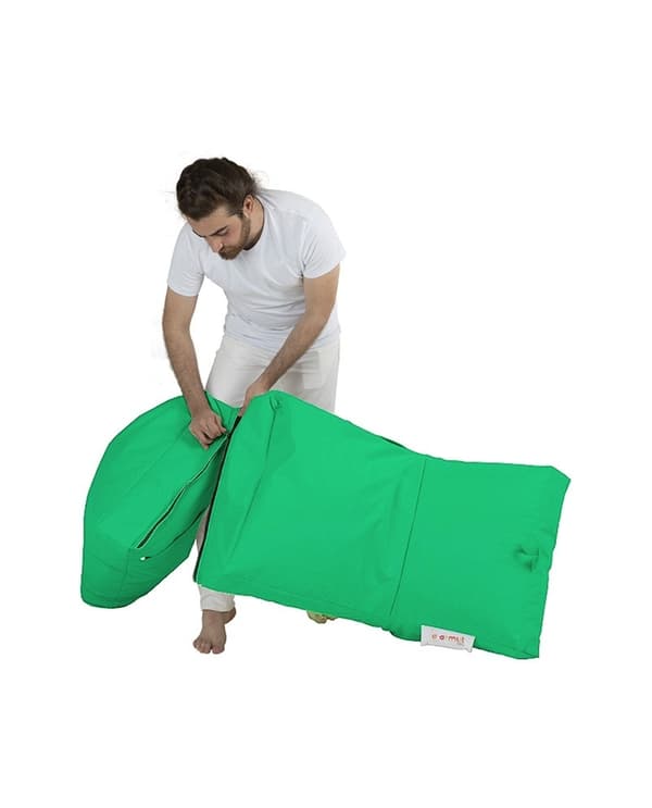 Garden Bean Bag Siesta Bäddsoffa Puff - Grön