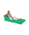 Miniatyrbild 6 av 9: Garden Bean Bag Siesta Bäddsoffa Puff - Grön