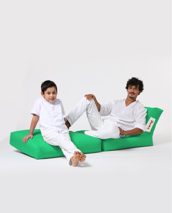 Garden Bean Bag Siesta Bäddsoffa Puff - Grön