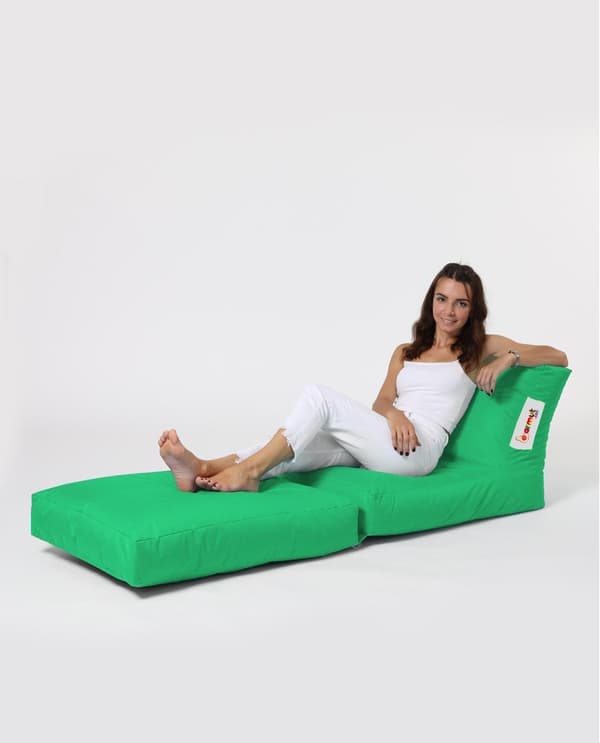 Garden Bean Bag Siesta Bäddsoffa Puff - Grön