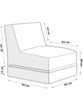 Miniatyrbild 5 av 6: Garden Bean Bag Siesta Bäddsoffa Puff - Rosa