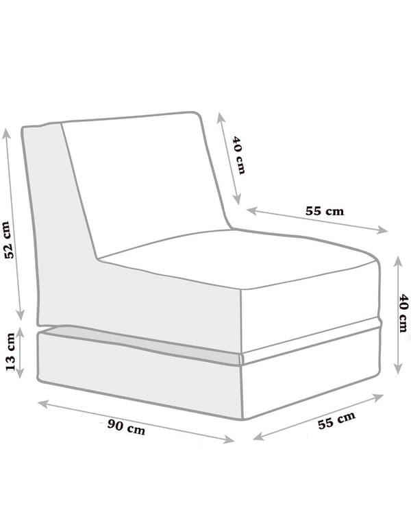 Garden Bean Bag Siesta Bäddsoffa Puff - Rosa