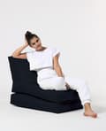 Miniatyrbilde 7 av 9: Garden Bean Bag Siesta Sovesofa Puff - Svart