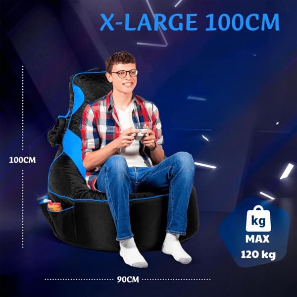 Garden Bean Bag Gamer - sininen, musta