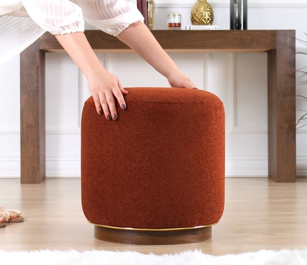 Pouffe Zeone - laatan punainen
