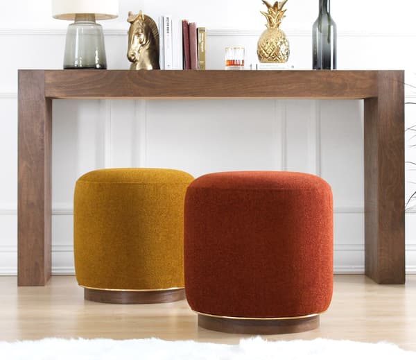 Pouffe Zeone - laatan punainen