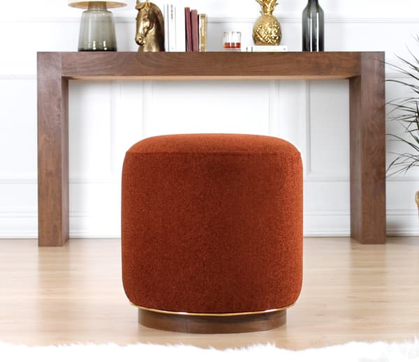 Pouffe Zeone - laatan punainen