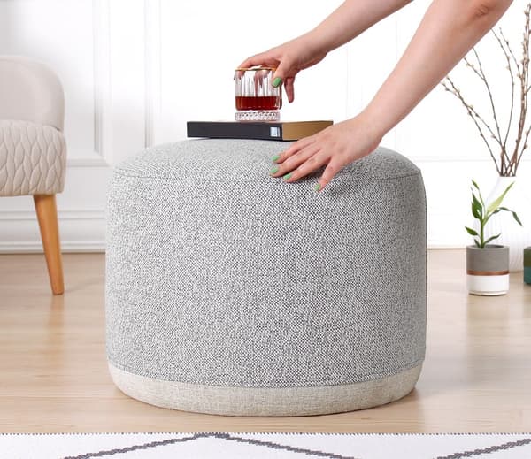 Pouffe Cedre - Ljusgrå