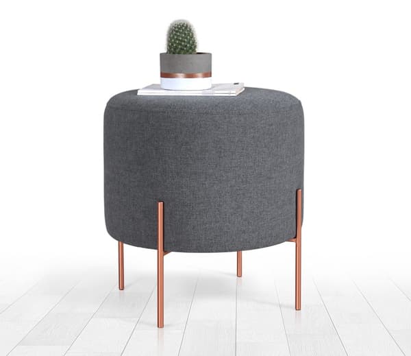 Pouff Copper 47 - tummanharmaa