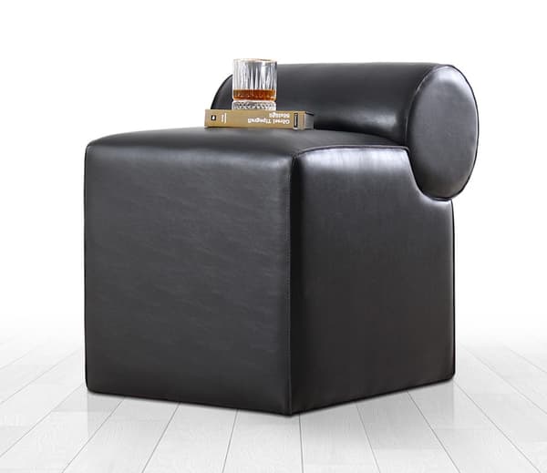 Pouffe Rohin Deri Puf - musta