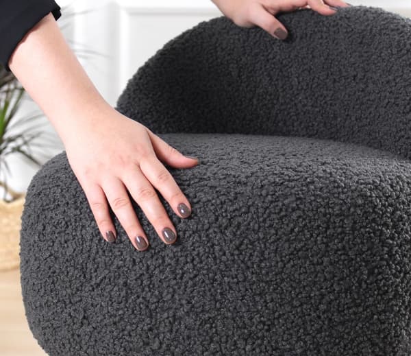 Pouffe Rufmee - tummanharmaa
