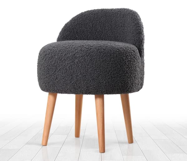 Pouffe Rufmee - tummanharmaa