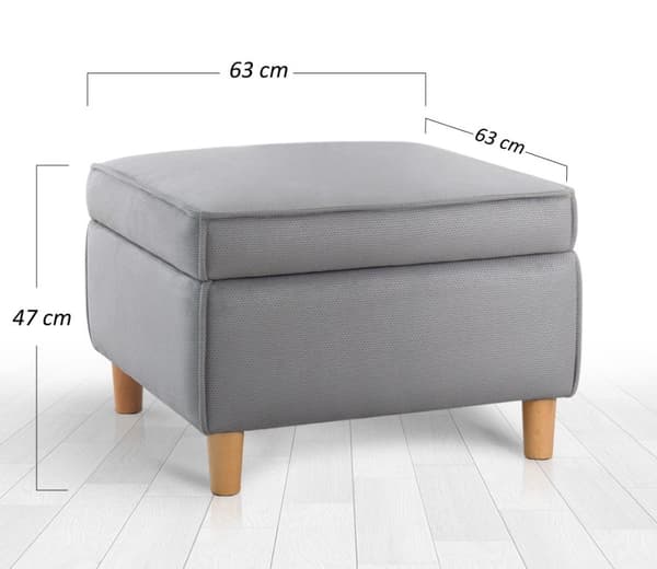 Pouffe Roscen - harmaa