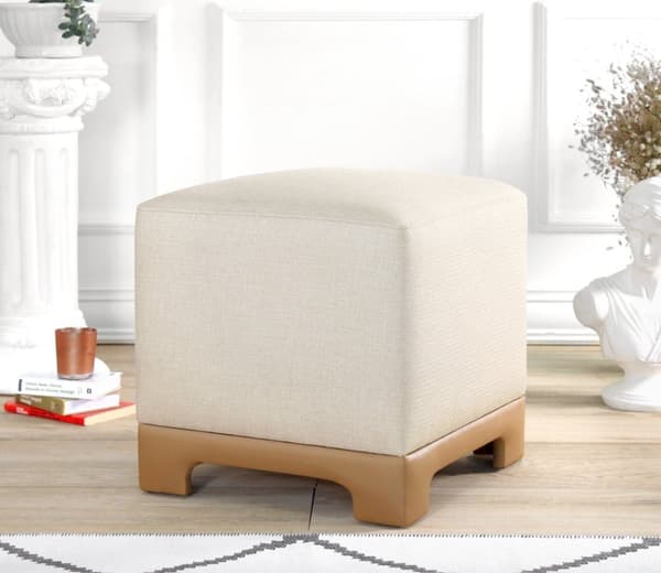 Puffe Lenover - kerma, beige