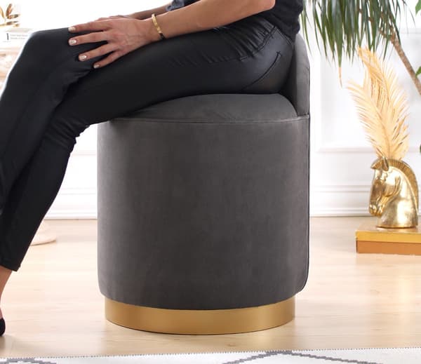 Pouffe Dover - Mörkgrå