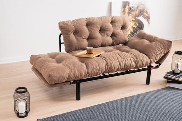 2-sæders sovesofa Nitta - lysebrun