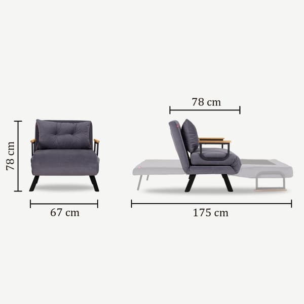 1-seters sovesofa Sando Single - Sennep