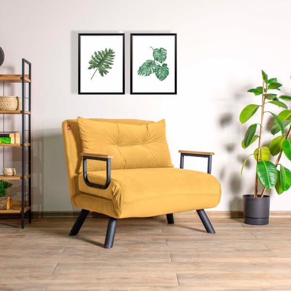 1-seters sovesofa Sando Single - Sennep