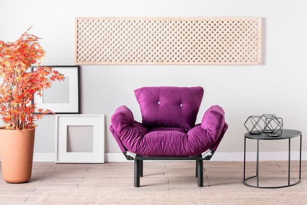 Wing Chair Nitta Singel - Lila