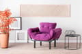 Miniatyrbild 1 av 9: Wing Chair Nitta Singel - Lila
