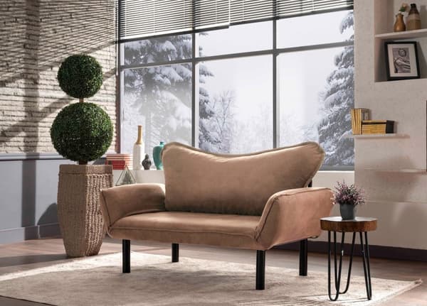 2-sæders sovesofa Chatto - lysebrun