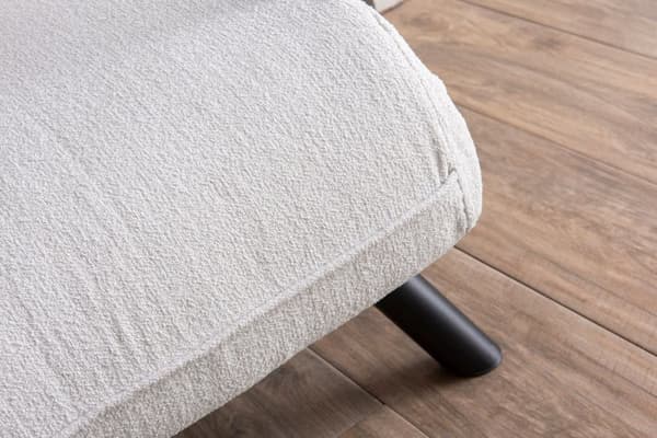1-sits bäddsoffa Sando Single - Teddytyg - Vit
