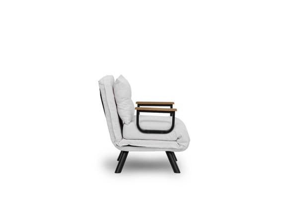 1-sits bäddsoffa Sando Single - Teddytyg - Vit