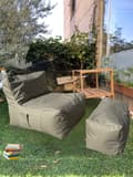 Miniatyrbilde 1 av 4: Bønneposesett (2 stk) Xxl Sedir - Beige
