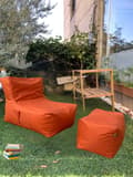 Miniatyrbild 1 av 4: Bean Bag Set (2 delar) Xxl Sedir - Orange