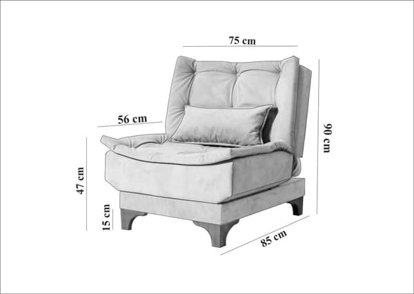 Wing Chair Kelebek Berjer - Sea Green
