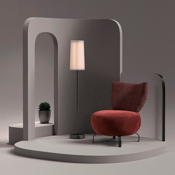 Wing Chair Loly - Claret Red