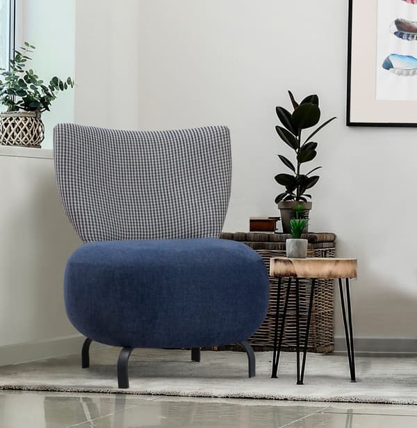 Wing Chair Loly - tummansininen