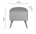 Pikkukuva 5 / 5: Pouffe New Bern - keltainen