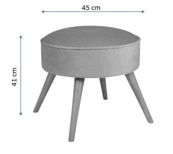 Pouffe Boyce - laatan punainen