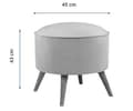 Pikkukuva 5 / 5: Pouffe Buena Park - turkoosi
