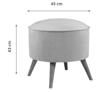 Pouffe Buena Park - turkoosi