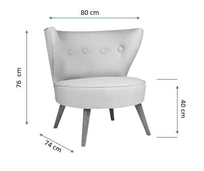 Wing Chair Riverhead - Cream