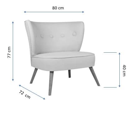 Wing Chair Bienville - Creme